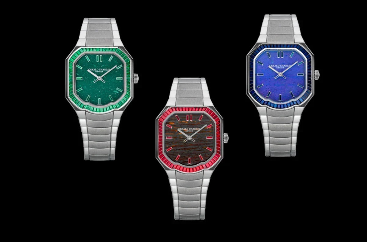 Gerald Charles unveils Masterlink Gem Set Stone Dial: three rare minerals, one signature case