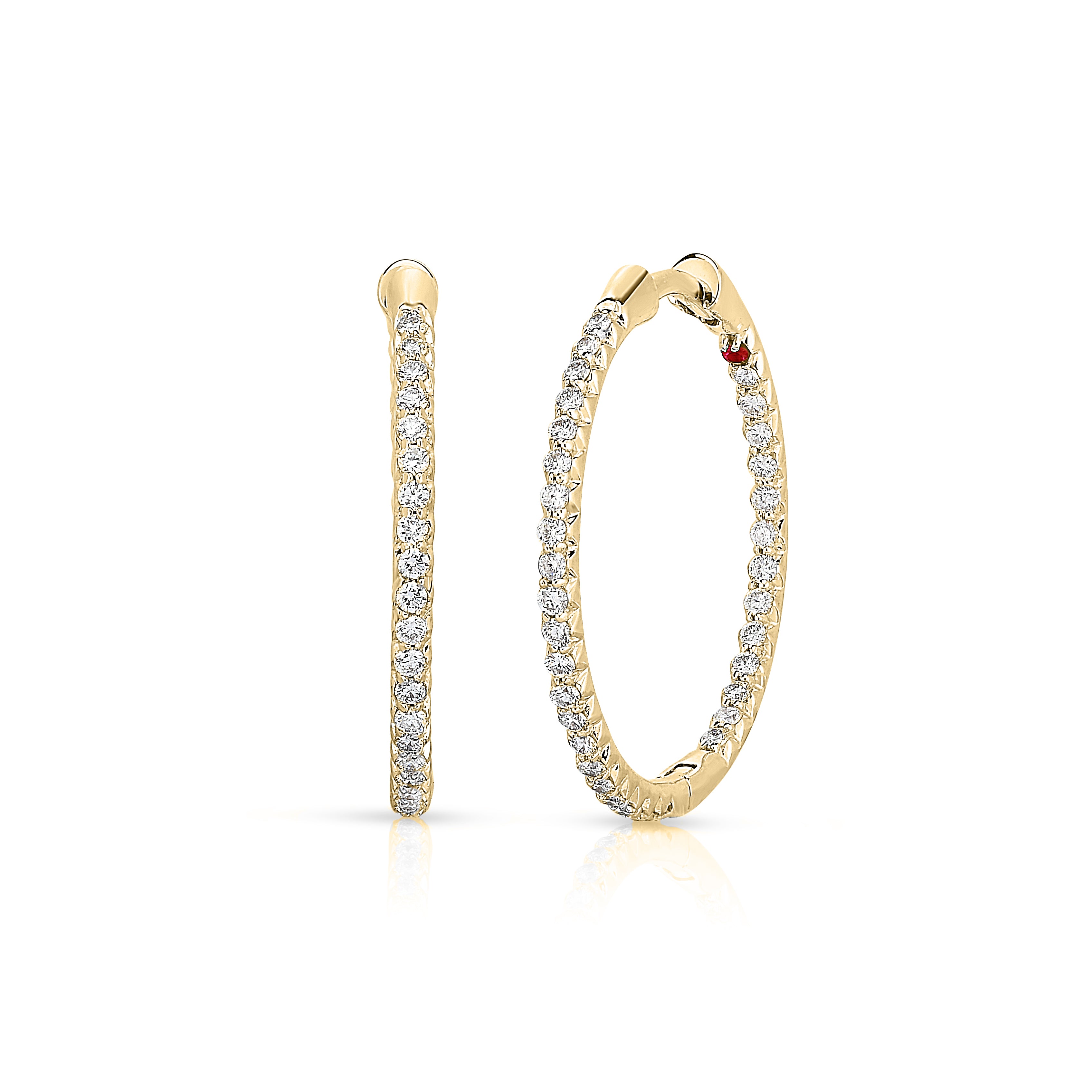 18K YELLOW GOLD SMALL THE PERFECT DIAMOND HOOP® EARRINGS