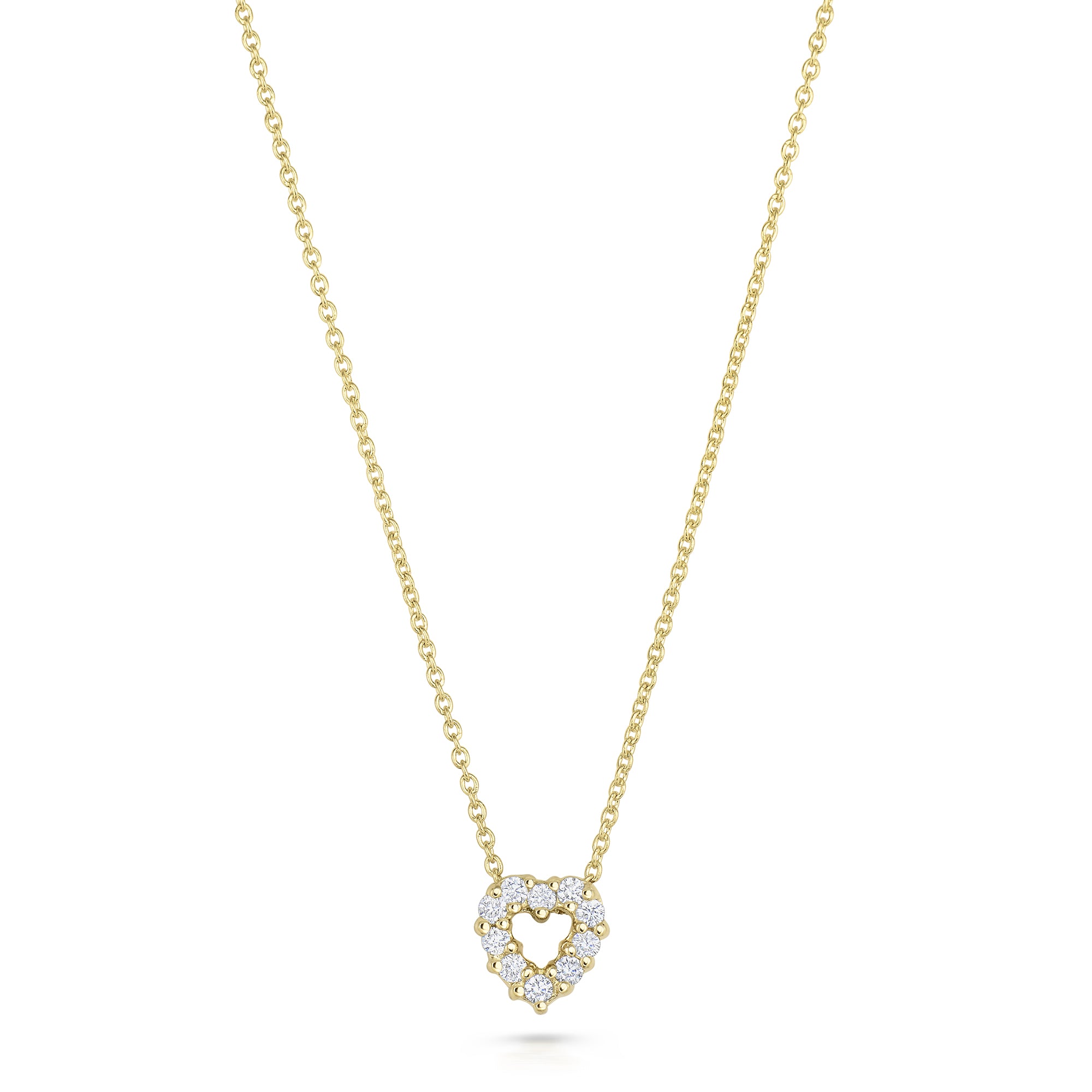 18K YELLOW GOLD TINY TREASURES DIAMOND HEART NECKLACE