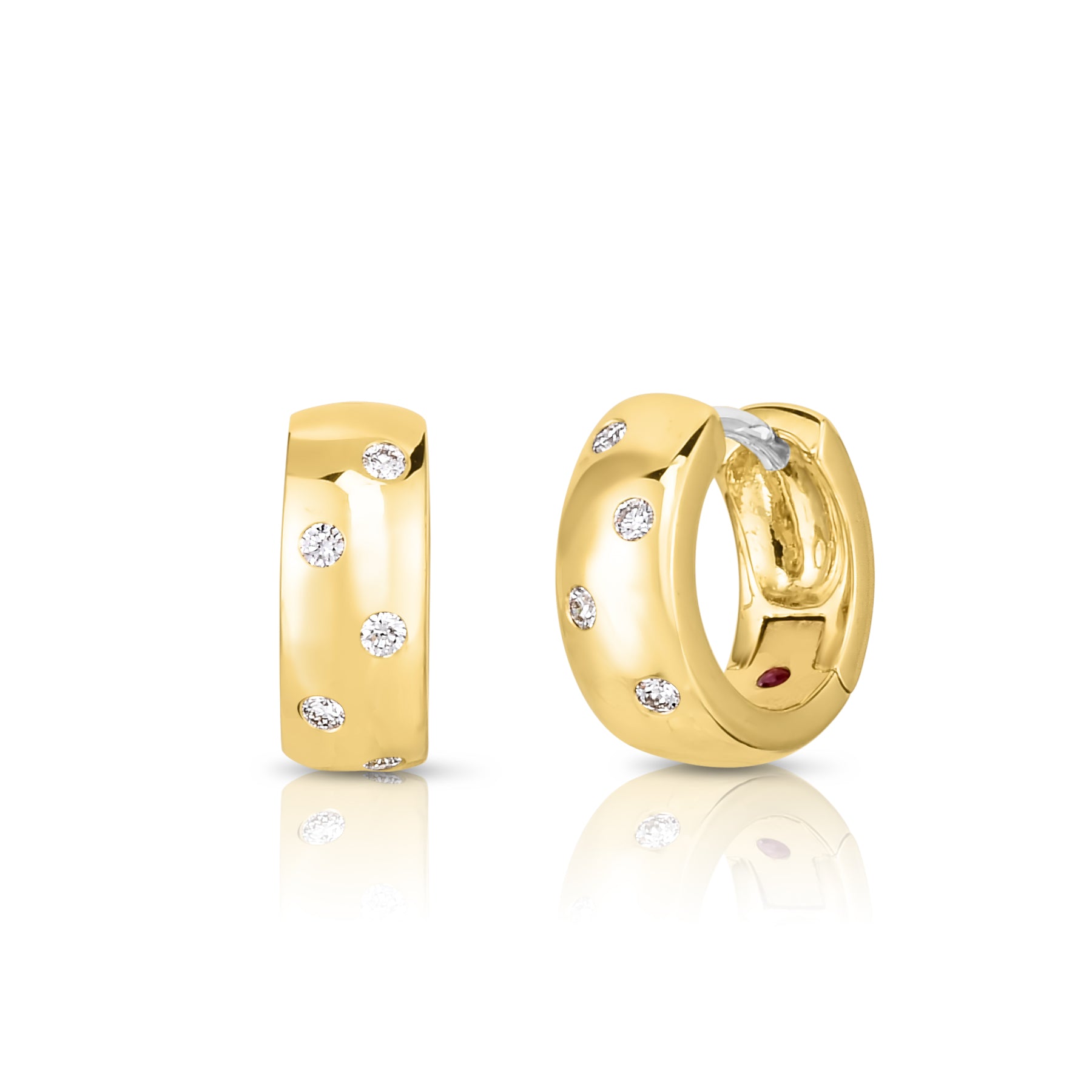 18K YELLOW GOLD TINY TREASURES DIAMOND WRAP EARRINGS