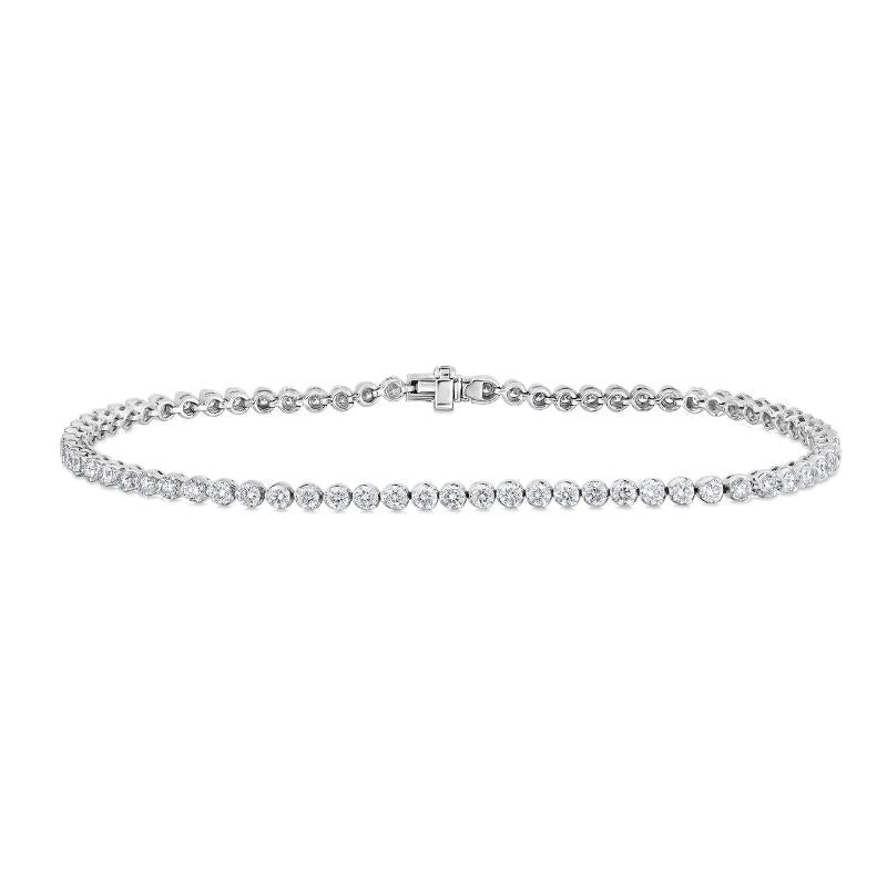 18K WHITE GOLD DIAMOND CLASSIC NARROW TENNIS BRACELET