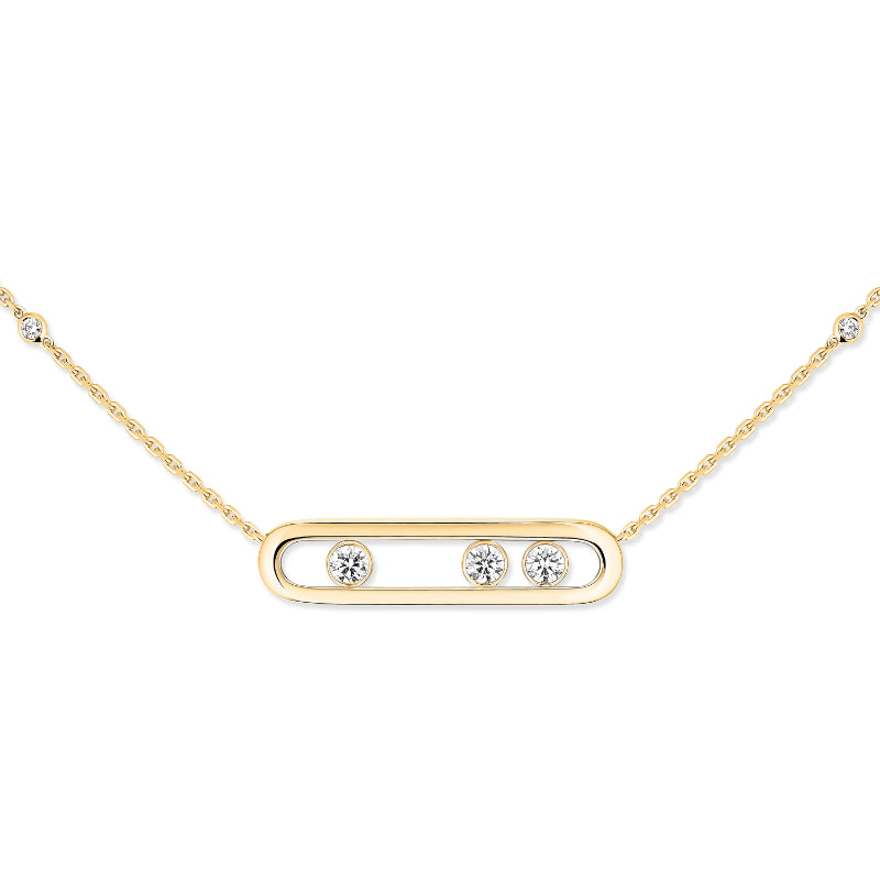 18K Yellow Gold Diamond Move Necklace