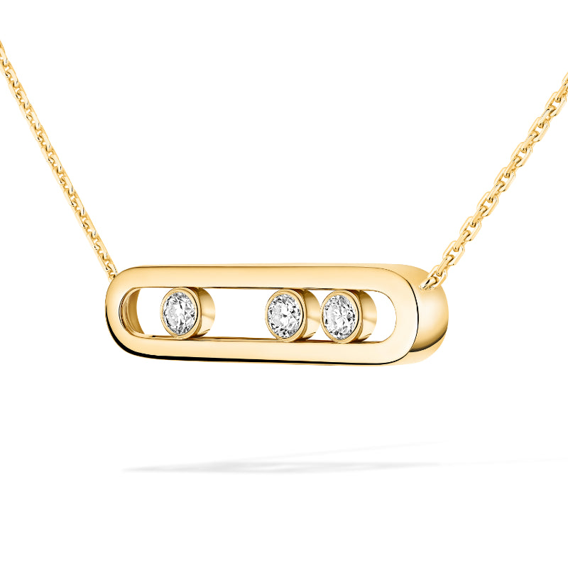 18K Yellow Gold Diamond Move Necklace