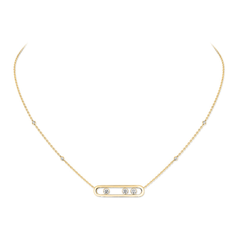 18K Yellow Gold Diamond Move Necklace
