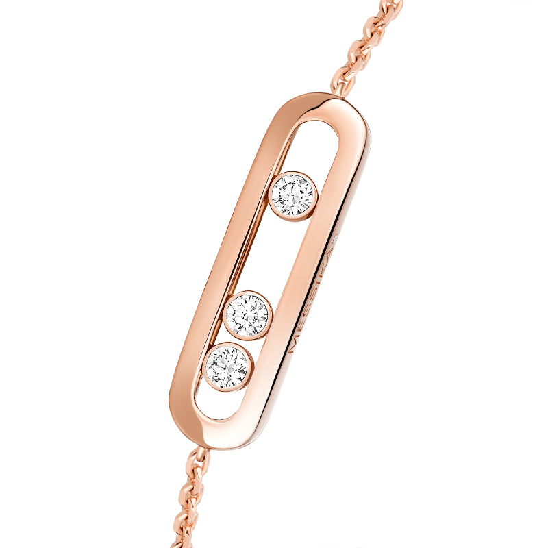18K Pink Gold Diamond Baby Move Bracelet
