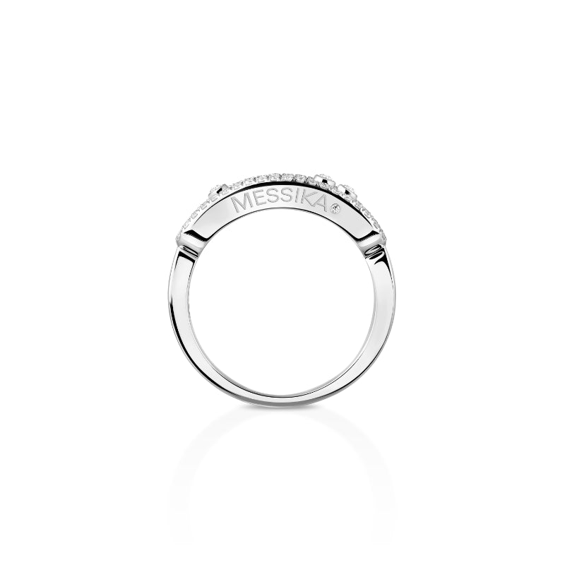 18K White Gold Diamond Baby Move Ring