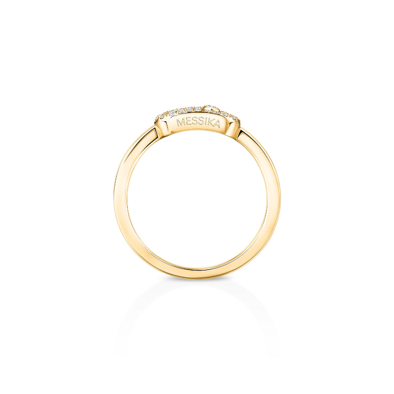 18K Yellow Gold Diamond Move Uno Half Pavé Ring