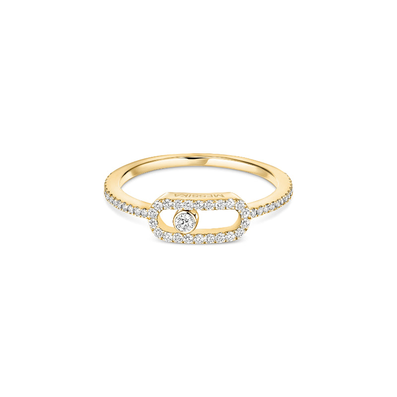 18K Yellow Gold Diamond Move Uno Pavé Ring