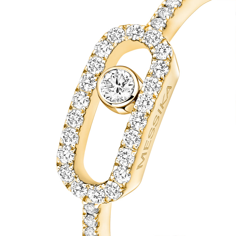 18K Yellow Gold Diamond Move Uno Pavé Ring