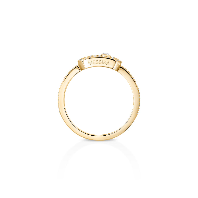 18K Yellow Gold Diamond Move Uno Pavé Ring
