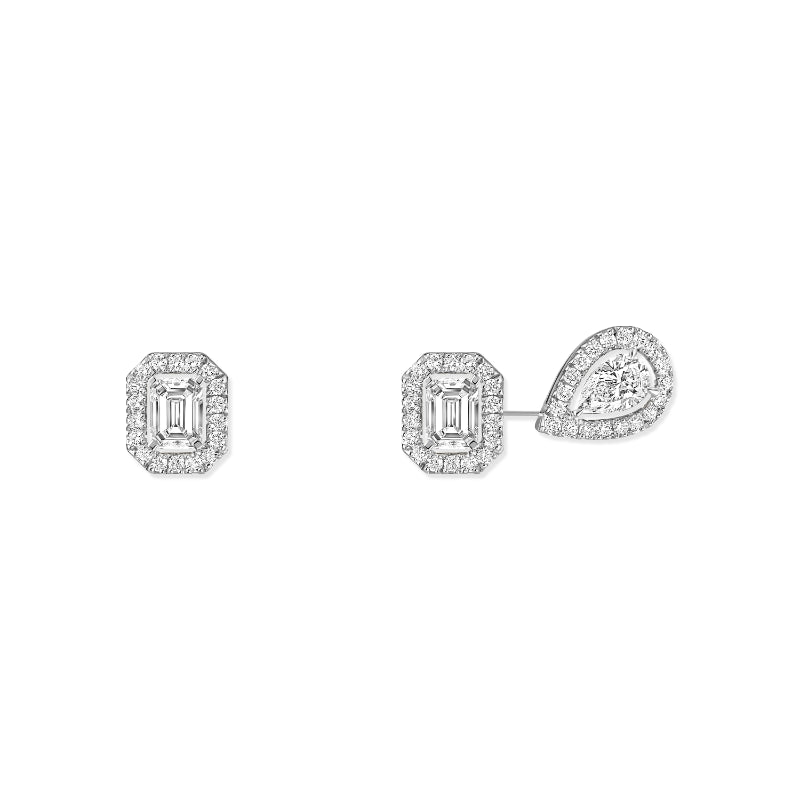18K White Gold Diamond My Twin Earrings
