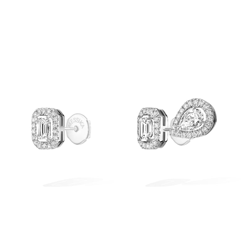 18K White Gold Diamond My Twin Earrings