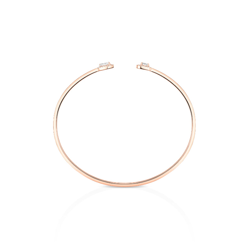 18K Pink Gold Diamond My Twin Toi & Moi Thin Bracelet