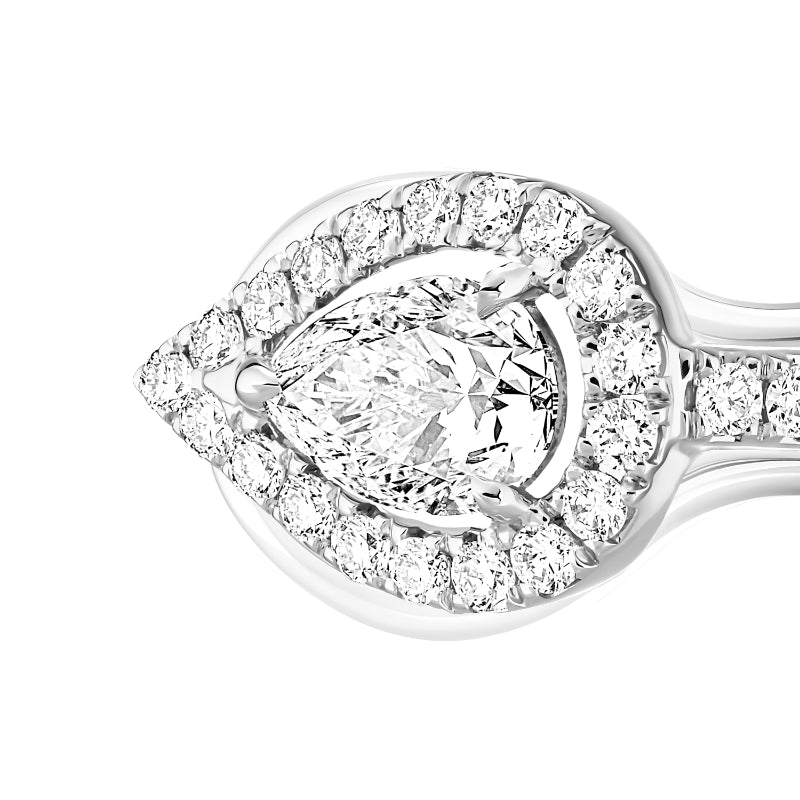 18K White Gold Diamond My Twin Single Top Clip Earring