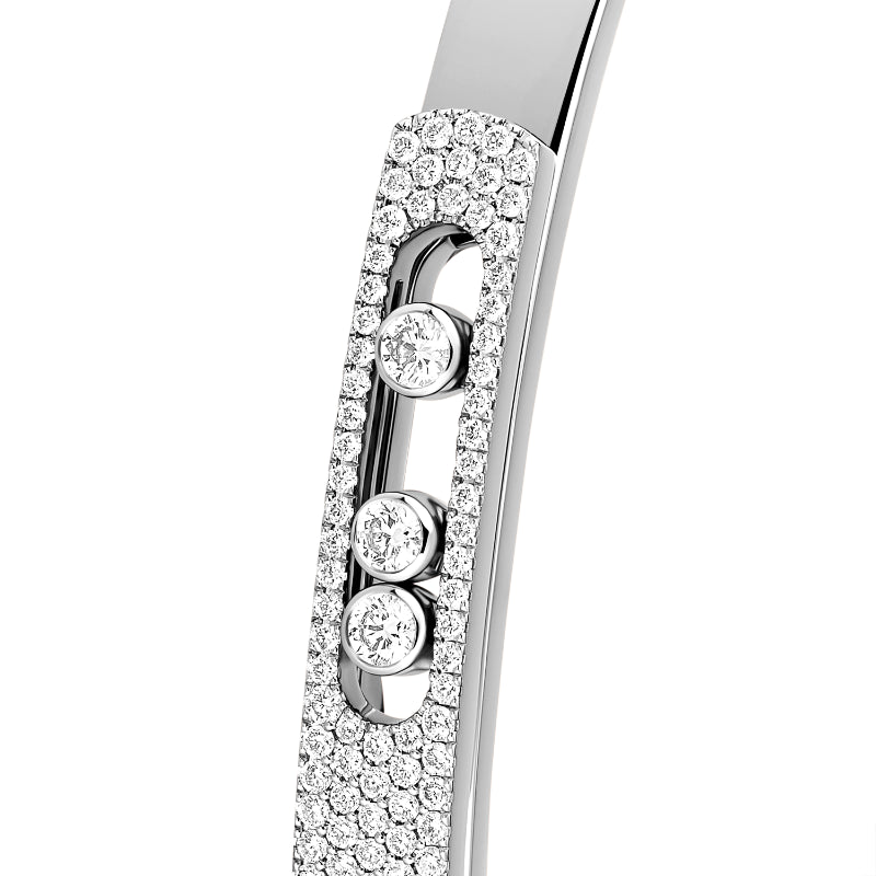18K White Gold Diamond Move Noa Half Pavé Bracelet