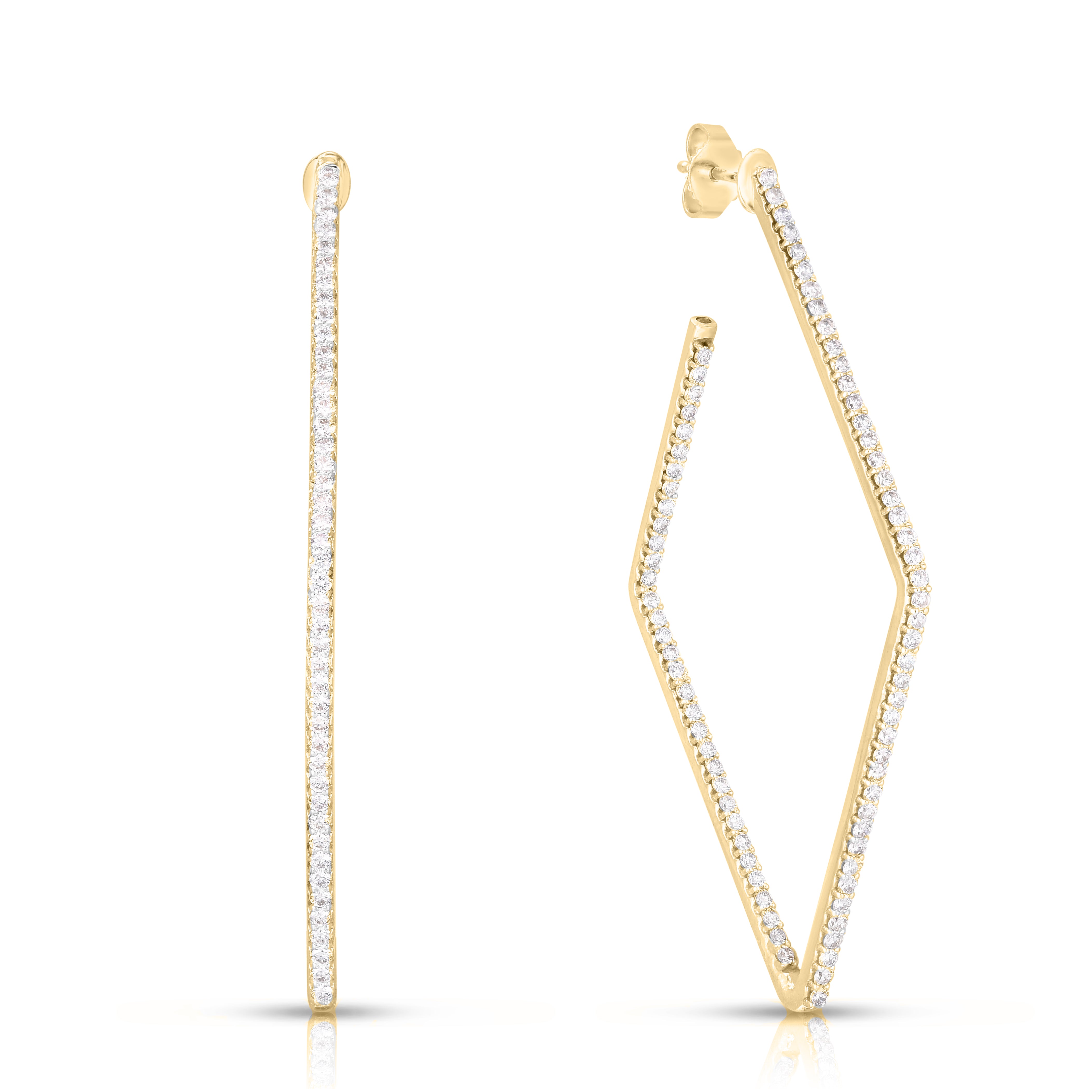 18K YELLOW GOLD THE PERFECT DIAMOND HOOP® LARGE GEOMETRIC HOOP EARRINGS