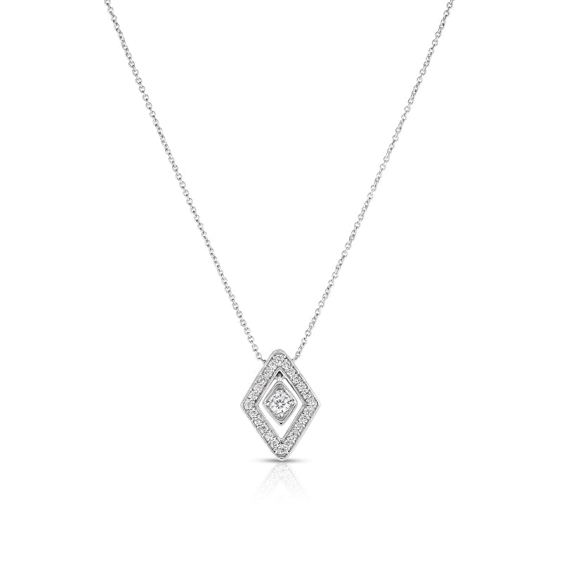18K WHITE GOLD DIAMANTE SMALL DIAMOND NECKLACE
