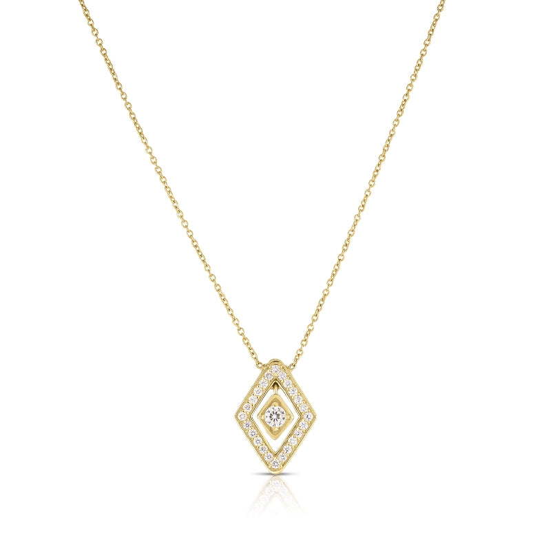18K YELLOW GOLD DIAMANTE SMALL DIAMOND NECKLACE
