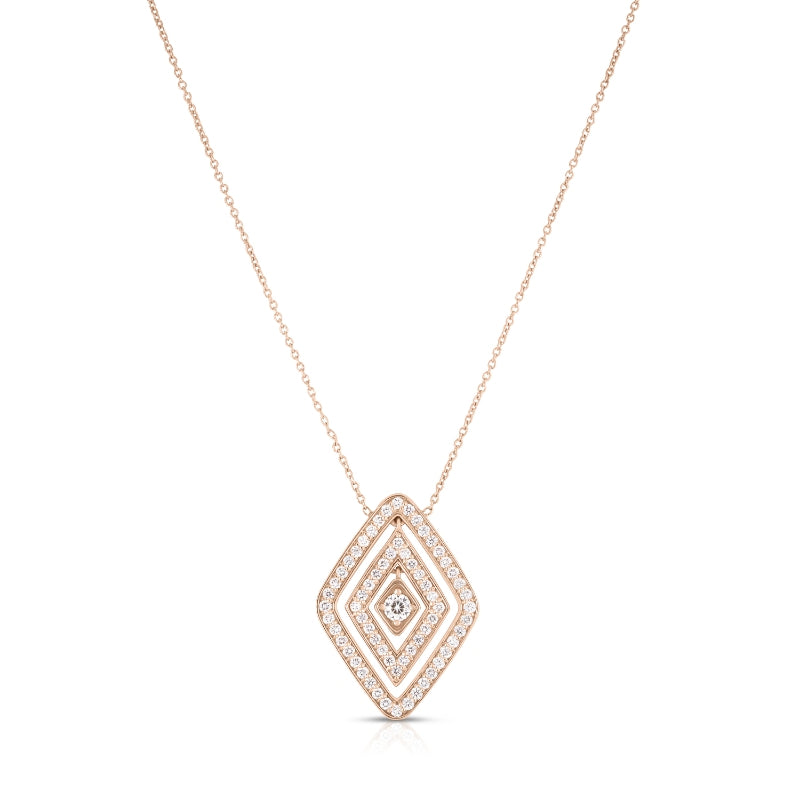18K ROSE GOLD DIAMANTE LARGE DIAMOND NECKLACE