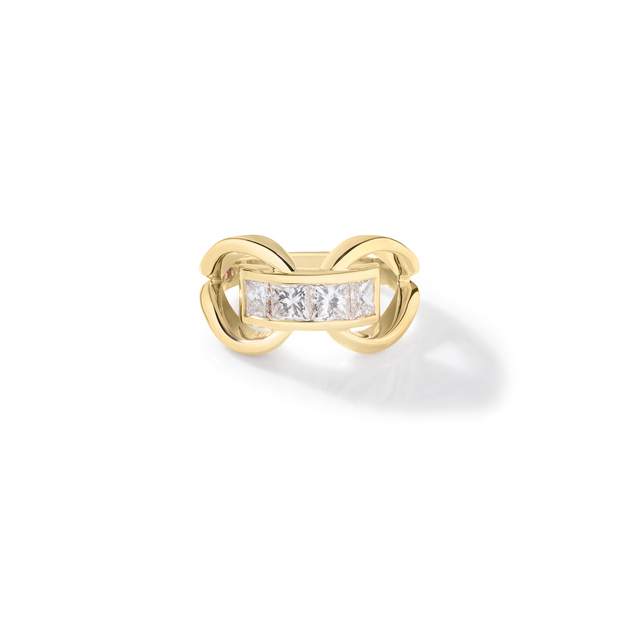 18K YELLOW DESIGNER GOLD DIAMOND RING
