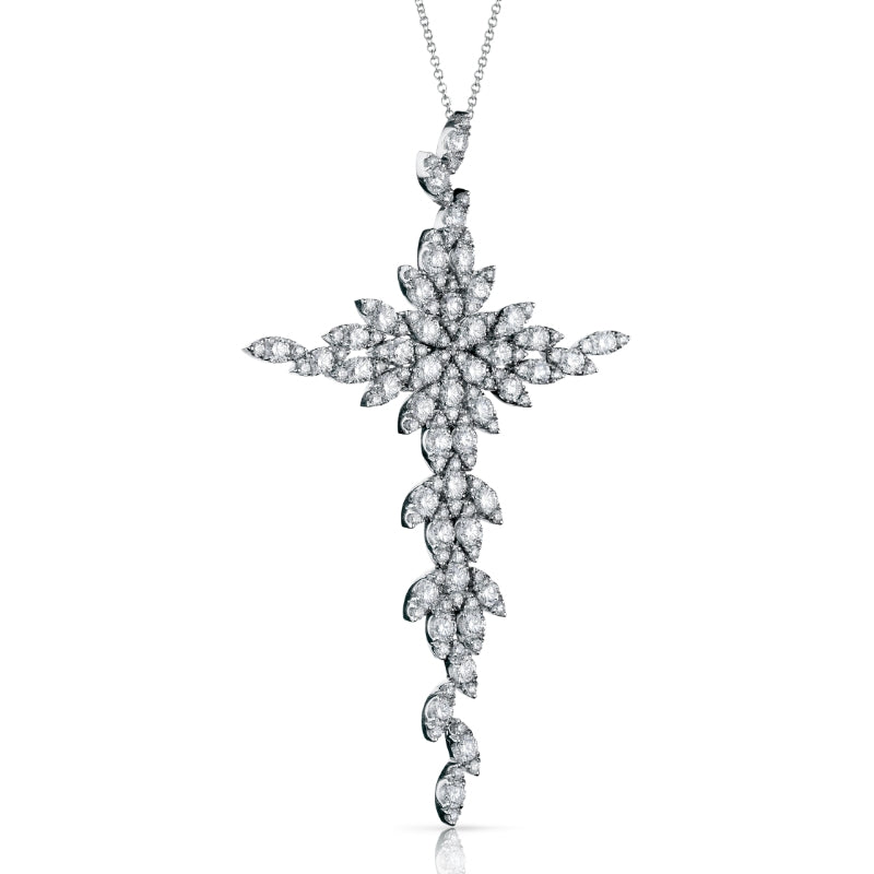 Ghirlanda Necklace in 18K White Gold with White Diamonds.