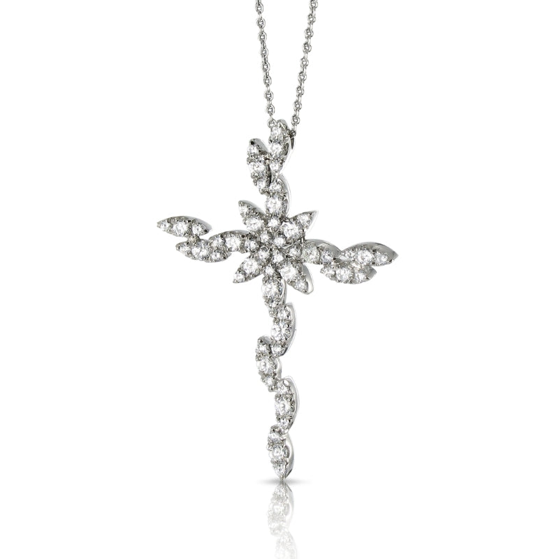 Ghirlanda Necklace in 18K White Gold with White Diamonds.