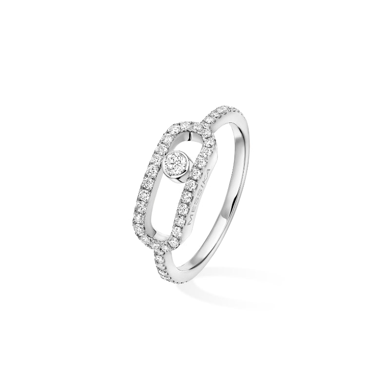 18K White Gold Diamond Move Uno Pavé Large Ring