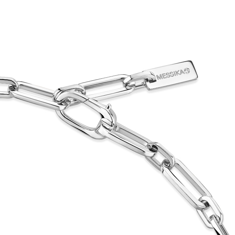 18K White Gold Diamond Move Link Bracelet