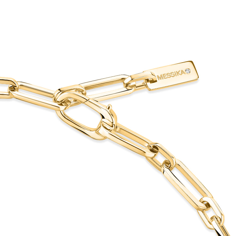 18K Yellow Gold Diamond Move Link Bracelet