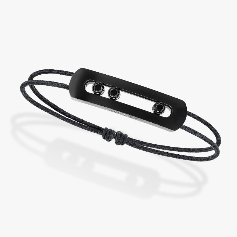 Black Titanium Move Titanium Cord Bracelet
