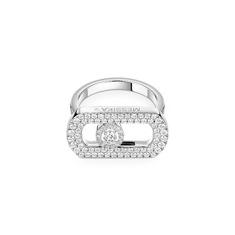 18K White Gold Diamond So Move Pavé Ring