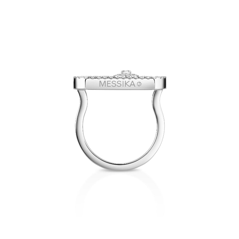 18K White Gold Diamond So Move Pavé Ring