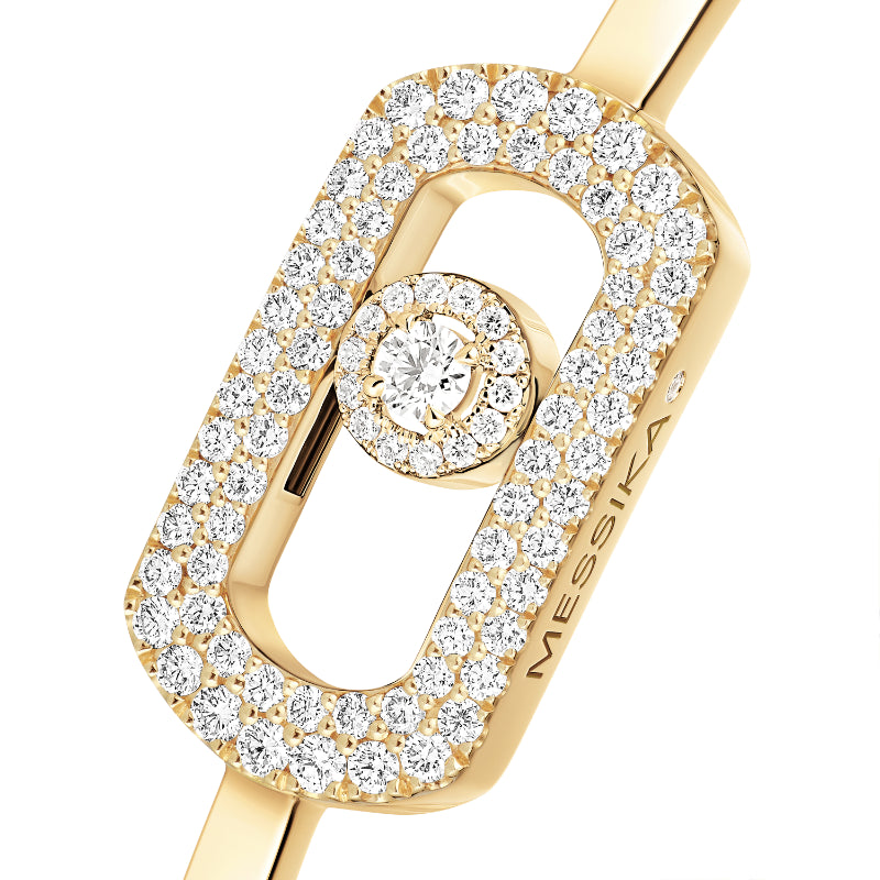 18K Yellow Gold Diamond So Move Pavé Bracelet