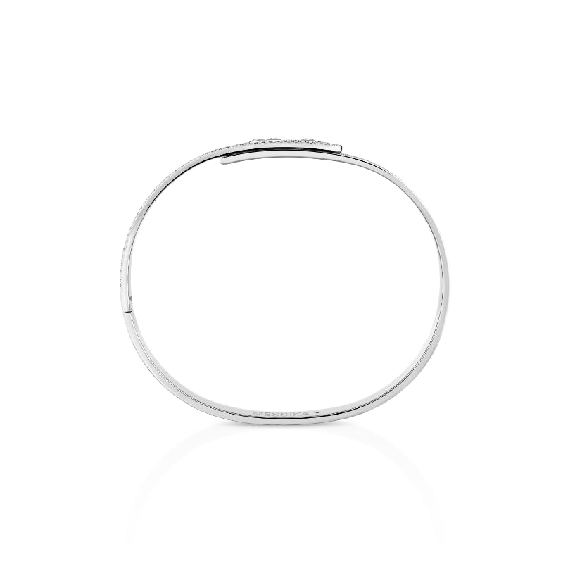 18K White Gold Diamond Move Noa Ciselé Half Pavé Bracelet
