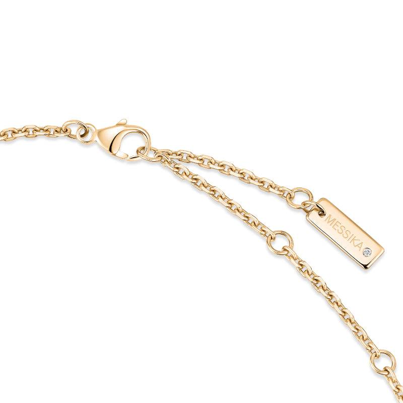 18K Yellow Gold Diamond Move Classique Ciselé Necklace