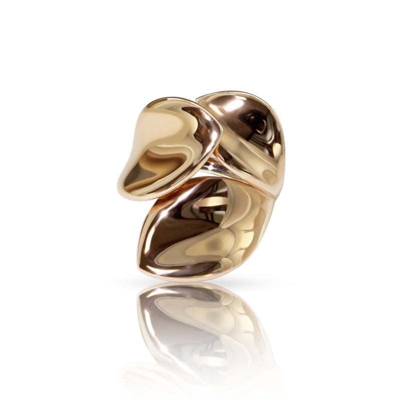 Giardini Segreti Three Leaves Ring in 18K Rose Gold.