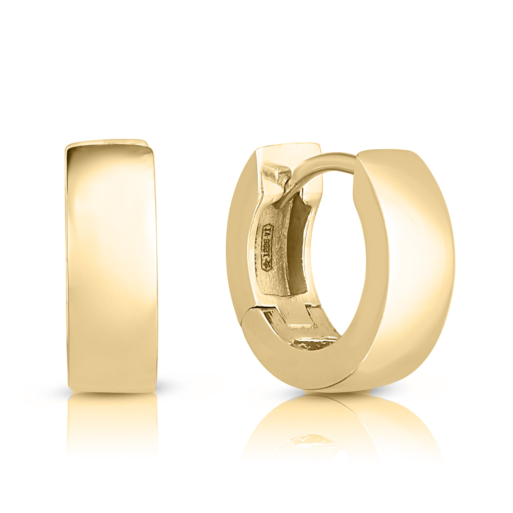 18K YELLOW PERFECT GOLD HOOP® HUGGIE EARRINGS