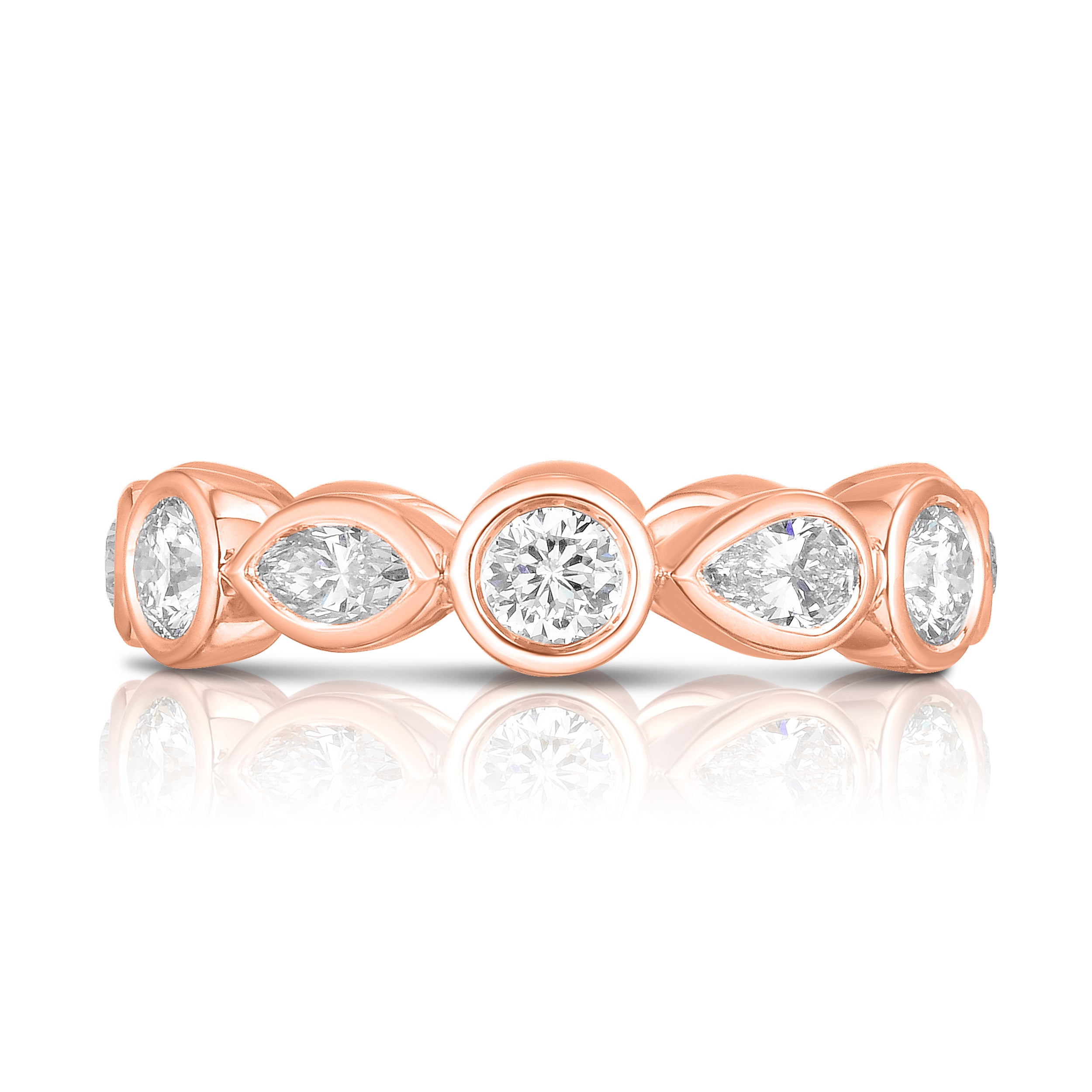 18K ROSE GOLD DOLCE SINGLE ROW DIAMOND RING