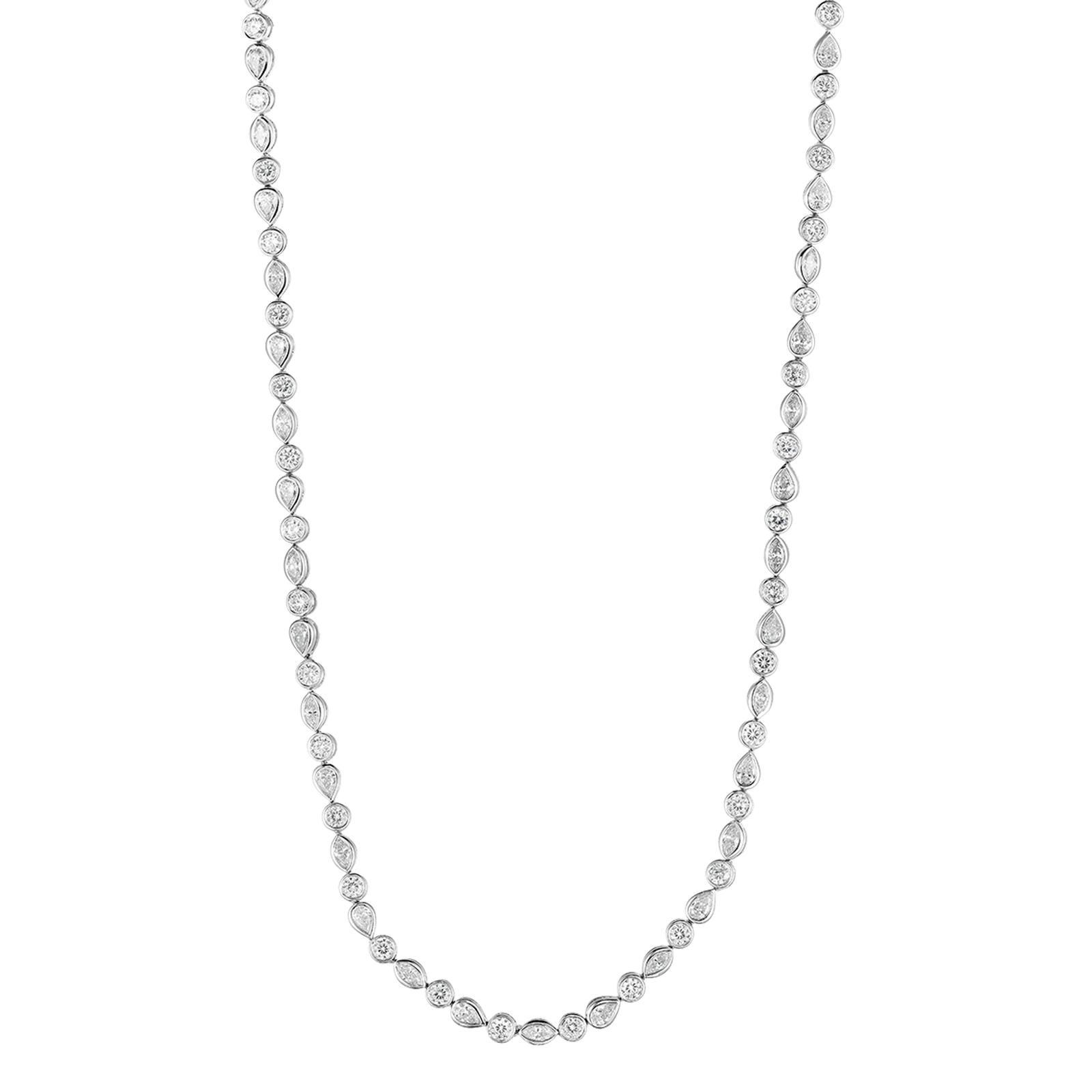 18K WHITE GOLD DOLCE DIAMOND NECKLACE