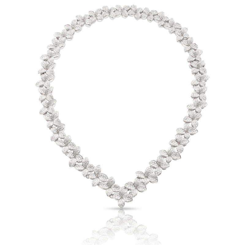 Goddess Garden Bracelet in 18K White Gold with White Diamonds