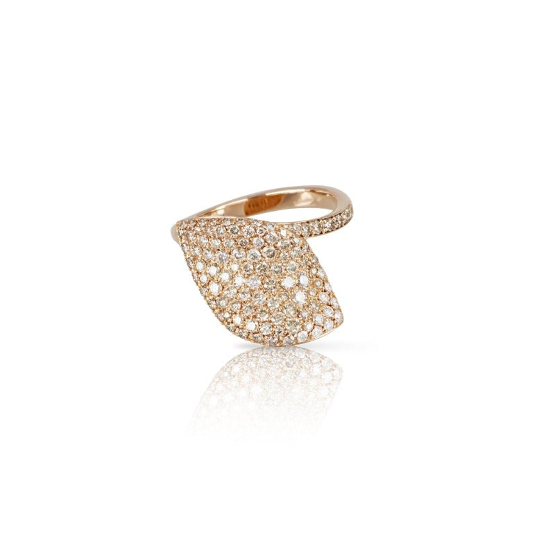 Aleluiá Ring in 18K Rose Gold with White and Champagne Diamonds.