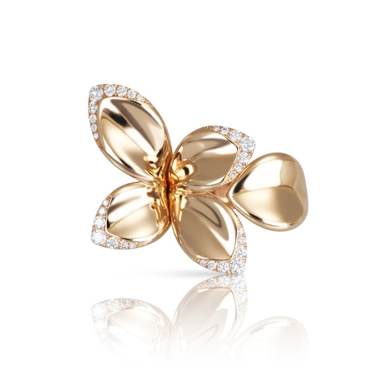 Giardini Segreti Ring in 18K Rose Gold with White Diamonds.