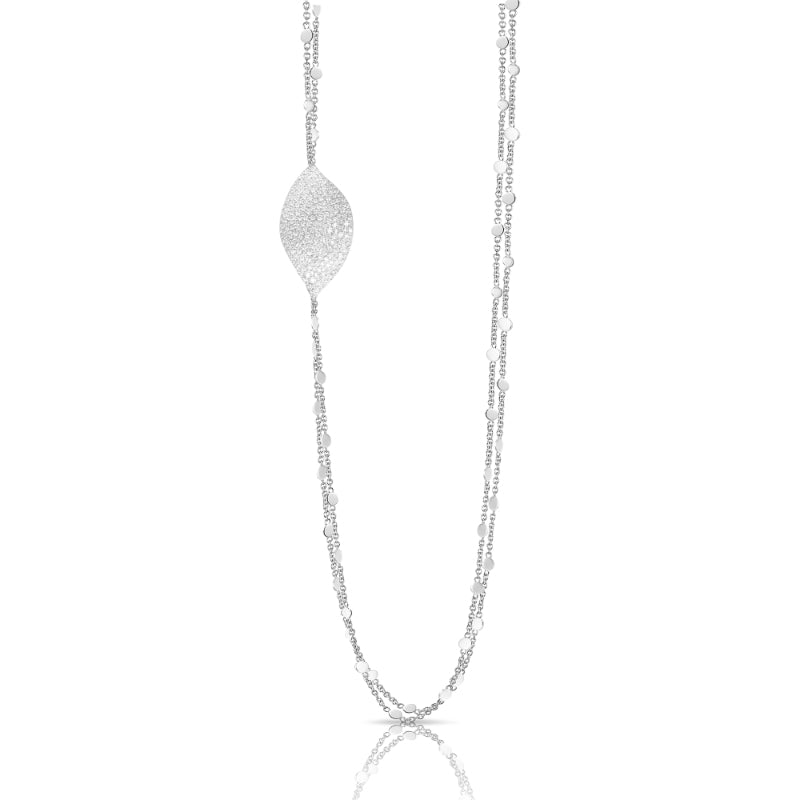 Aleluiá Necklace in 18K White Gold with White Diamonds.
