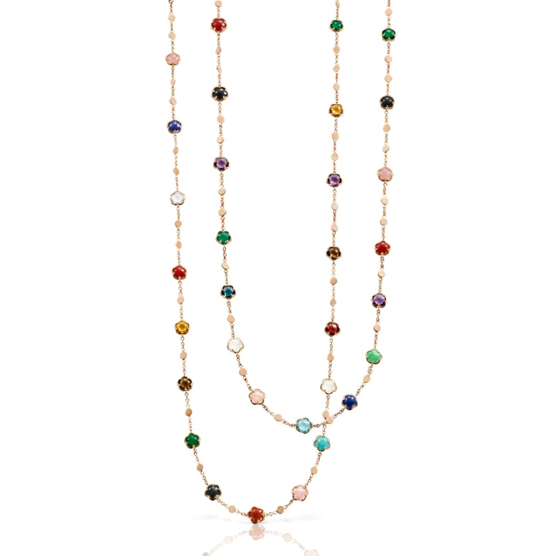 Figlia Dei Fiori Sautoir in 18k Rose Gold with Multi Gemstone