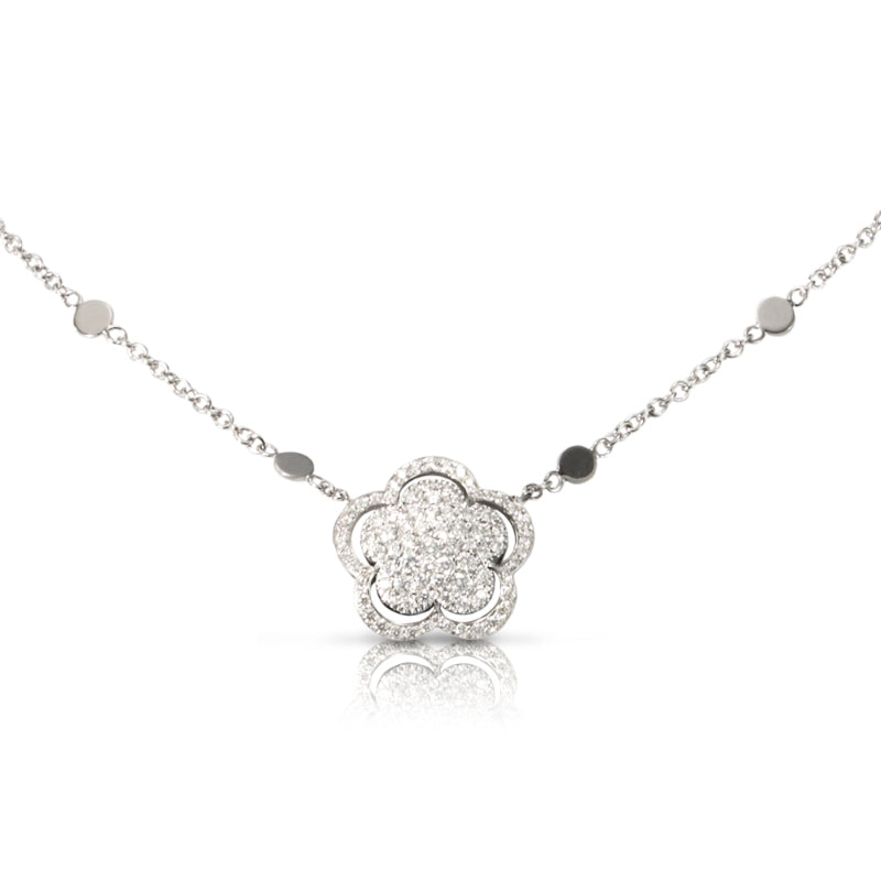 Bon Ton Necklace in 18K White Gold with Onyx and Diamonds.