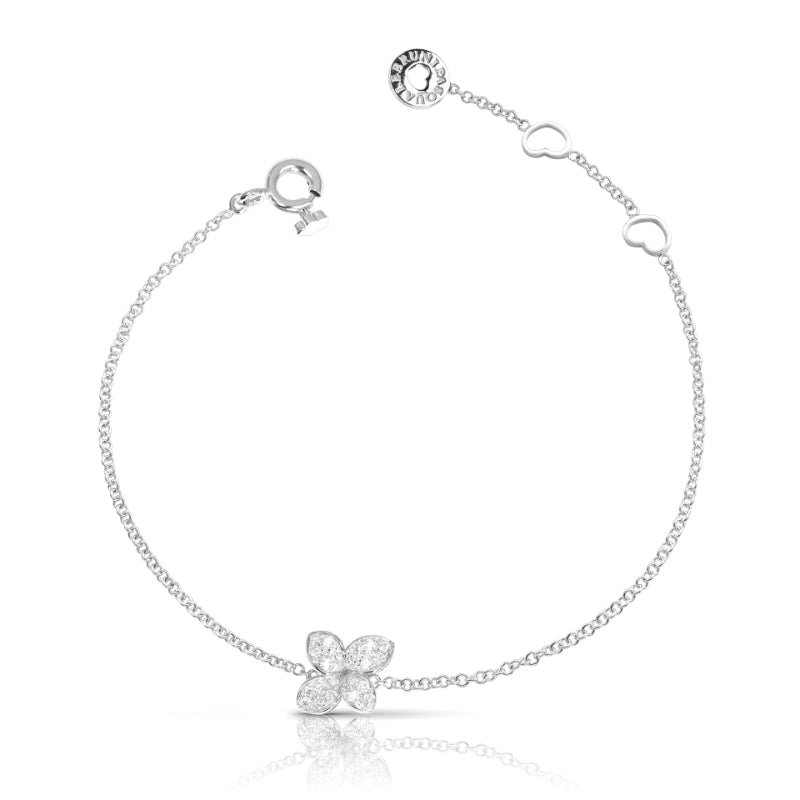 Petit Garden Bracelet in 18K White Gold with White Diamonds.