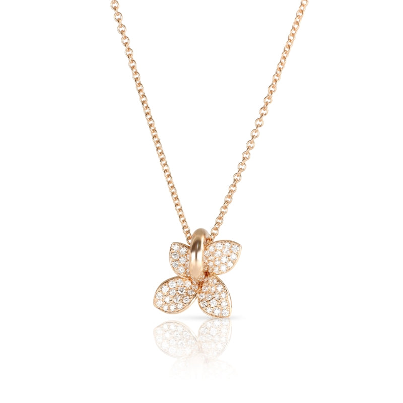 Petit Garden Necklace in 18K Rose Gold with Diamonds.