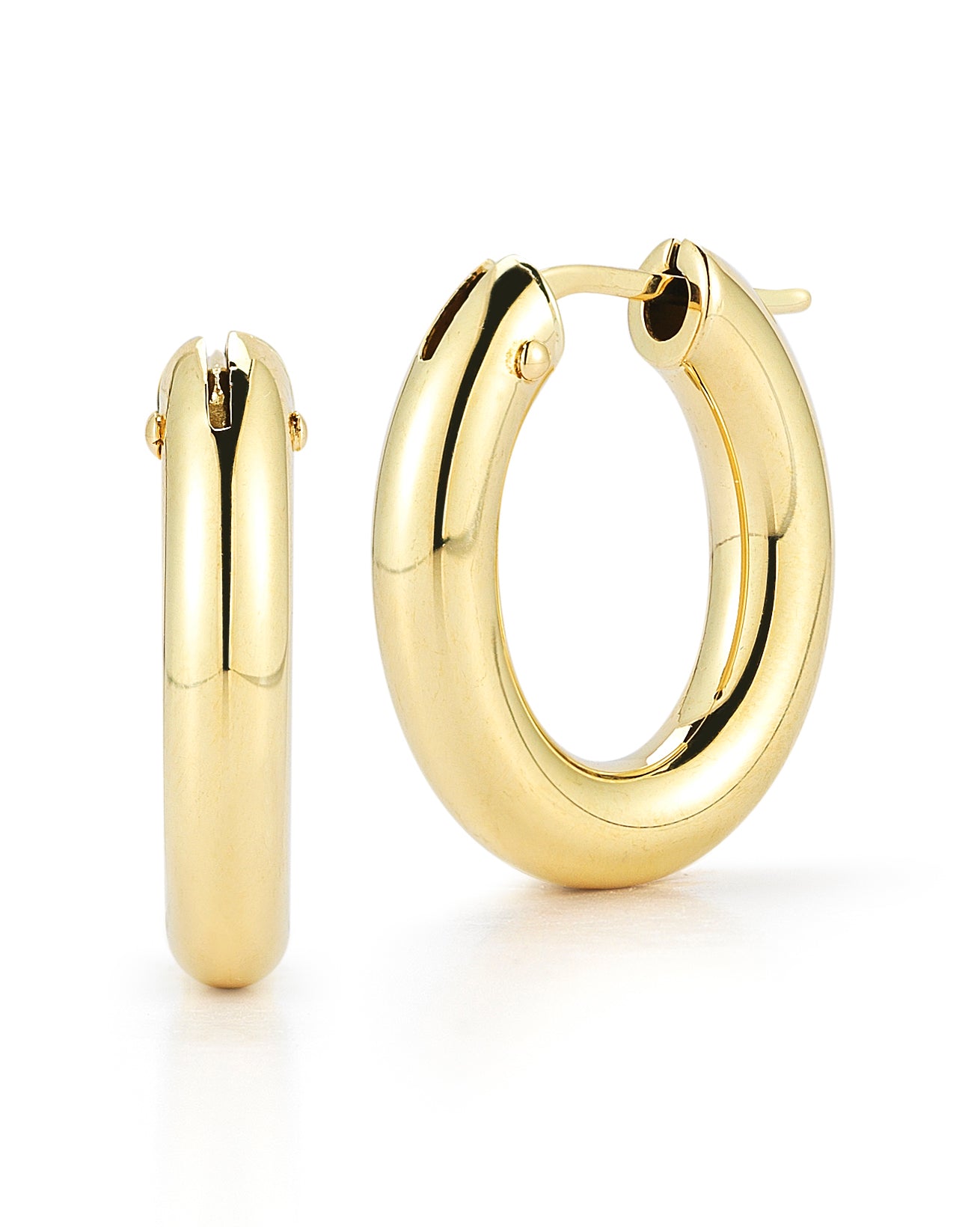 18K YELLOW GOLD THE PERFECT HOOP® MEDIUM ROUNDED OVAL EARRINGS