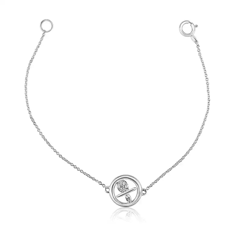 Elegant 18K White Gold Baby Bracelet with Delicate Charm for Little Ones