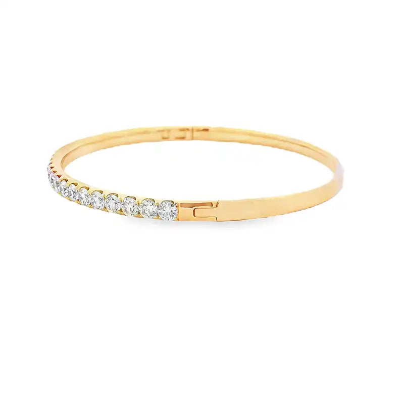 Gold Diamond Bangle Bracelet